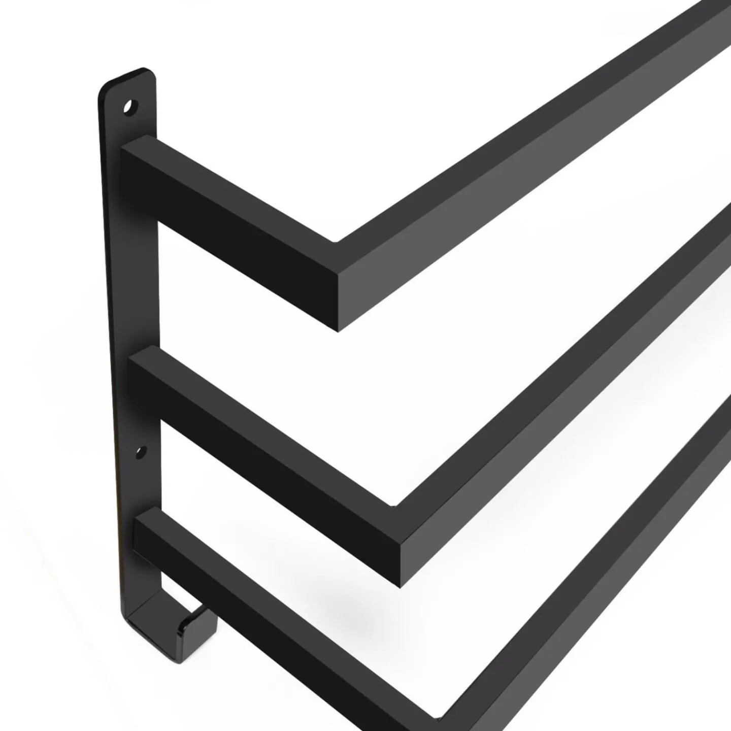 Porte-serviettes industriel mural en métal noir*IDMarket Best