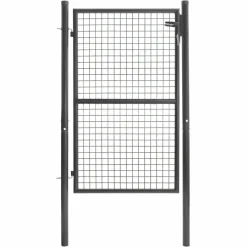 Portillon gris anthracite jardin en acier 105 x 150 cm*IDMarket New