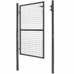 Portillon gris anthracite jardin en acier 105 x 125 cm*IDMarket Sale