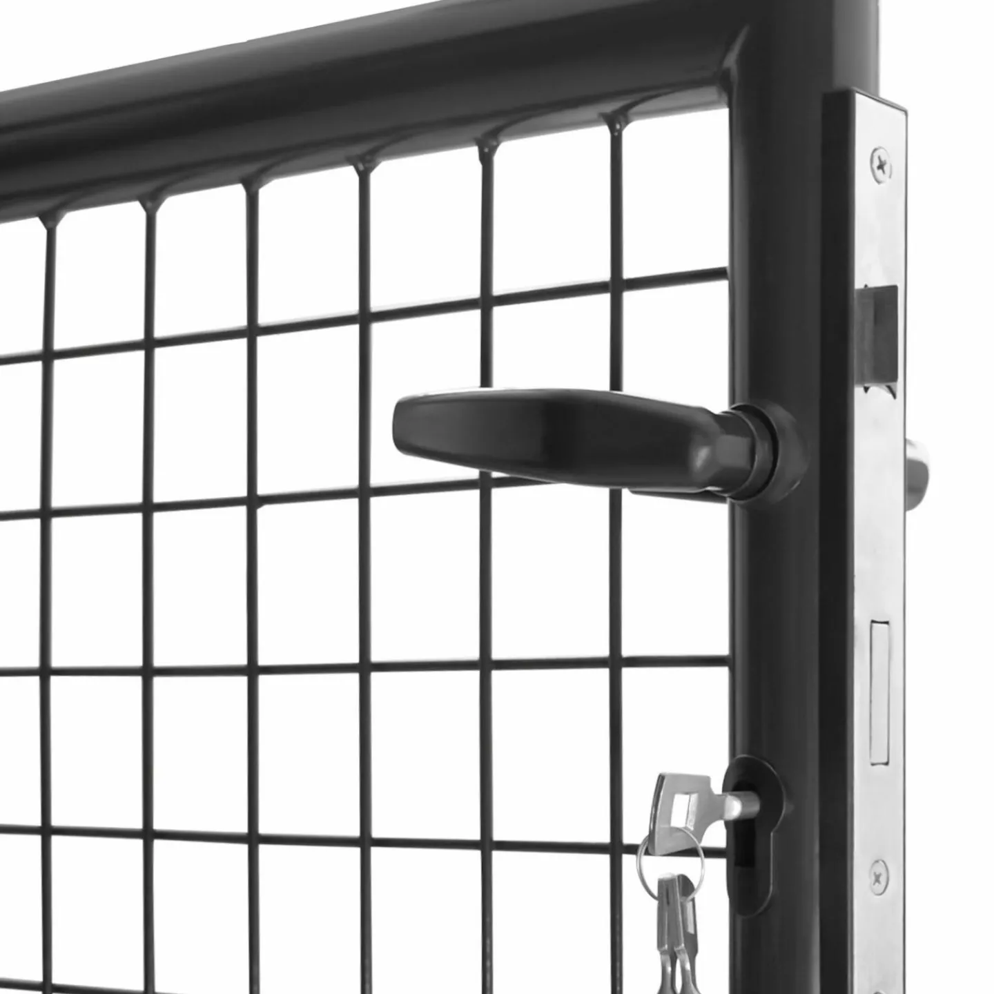 Portillon gris anthracite jardin en acier 105 x 125 cm*IDMarket Sale