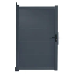Portillon 100x160 cm en aluminium gris anthracite*IDMarket Hot