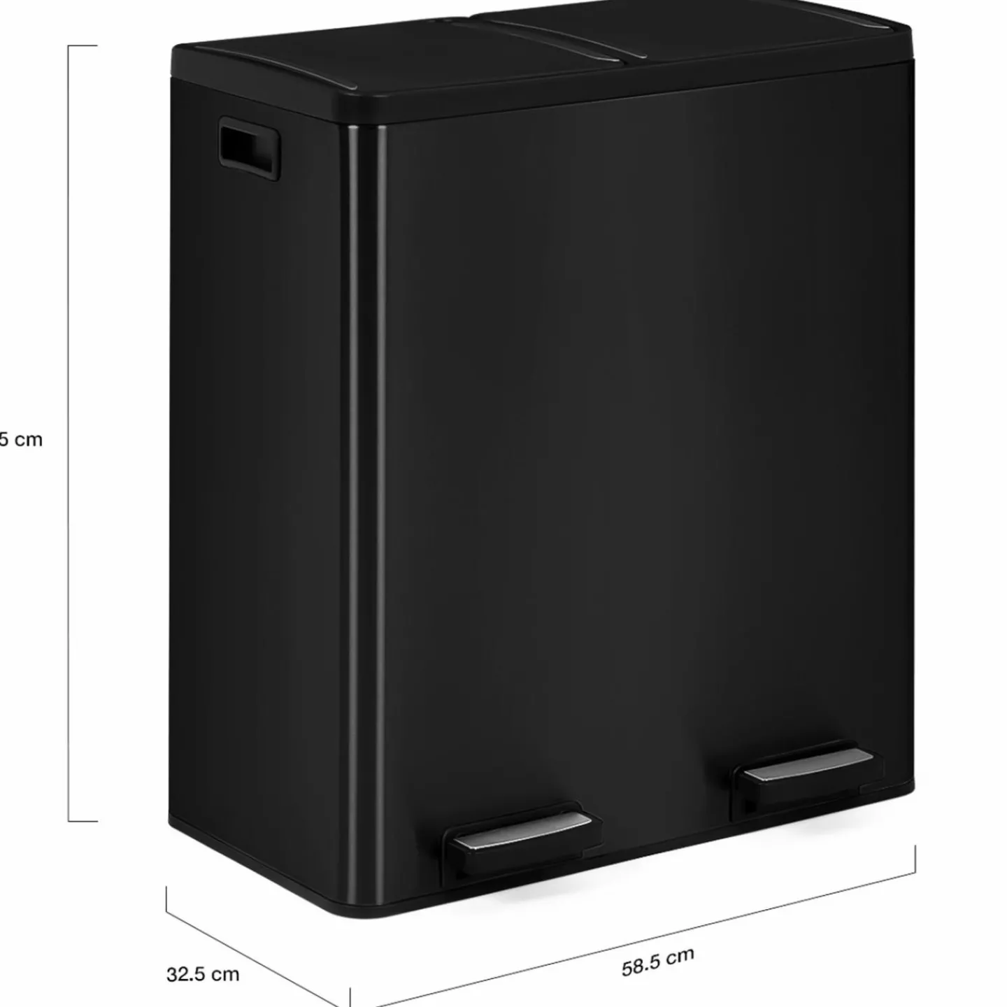 Poubelle de cuisine 2x30L seaux amovibles avec pédales*IDMarket Best