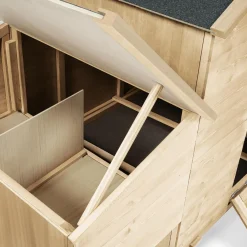 Poulailler 4 à 6 poules en bois avec pondoir*IDMarket Outlet