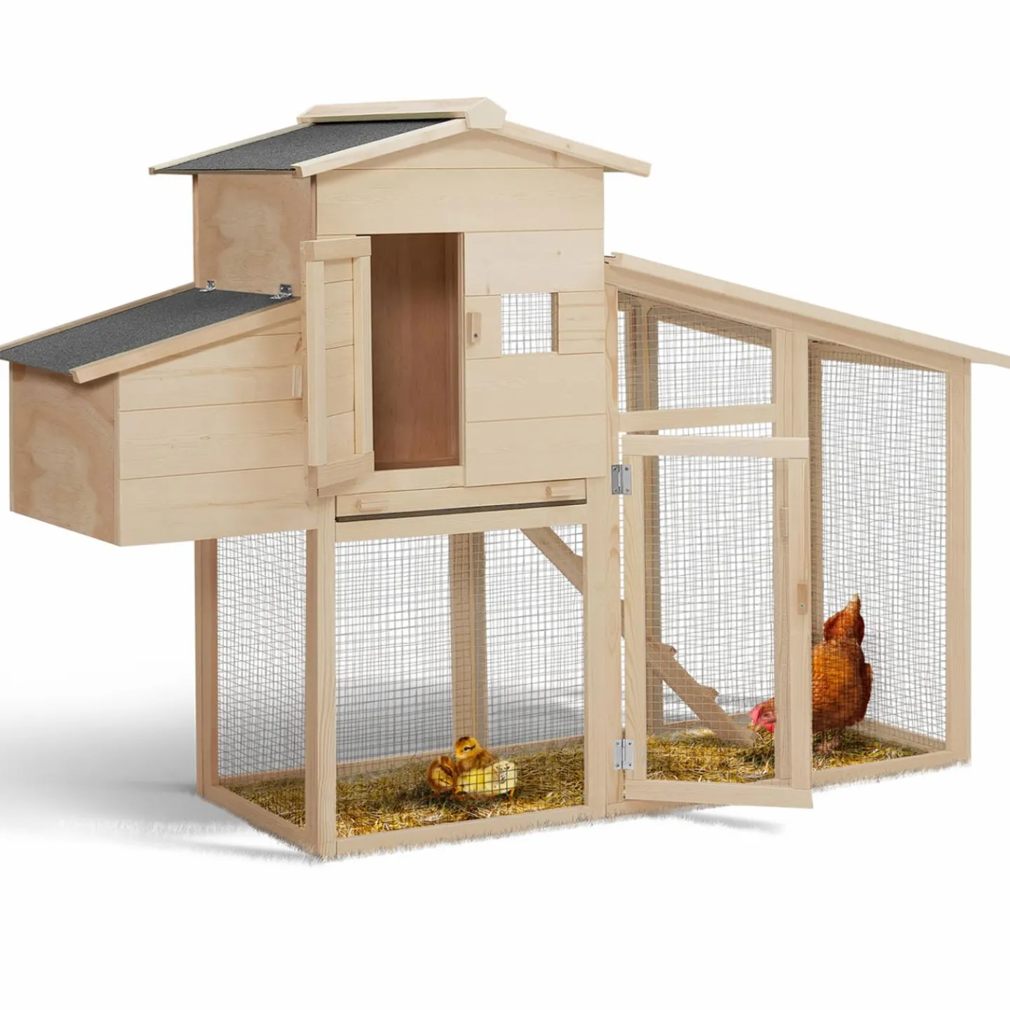 Poulailler en bois avec pondoir*IDMarket Best