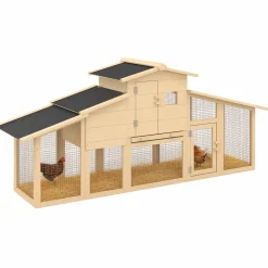 Poulailler XXL en bois avec pondoir*IDMarket New