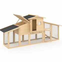 Poulailler XXL en bois avec pondoir*IDMarket New