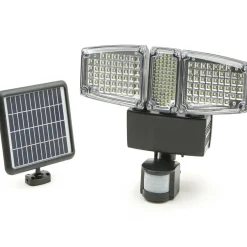 Projecteur LED solaire 3 spots 178 LED avec détecteur de mouvement*IDMarket Online