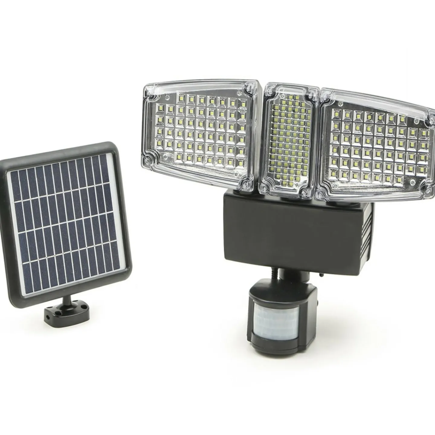 Projecteur LED solaire 3 spots 178 LED avec détecteur de mouvement*IDMarket Online