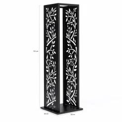 Range bûche intérieur vertical en acier noir*IDMarket