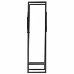 Range bûches vertical en acier noir et accessoires*IDMarket Best