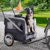 Remorque à vélo pour chien avec réflecteurs*IDMarket New