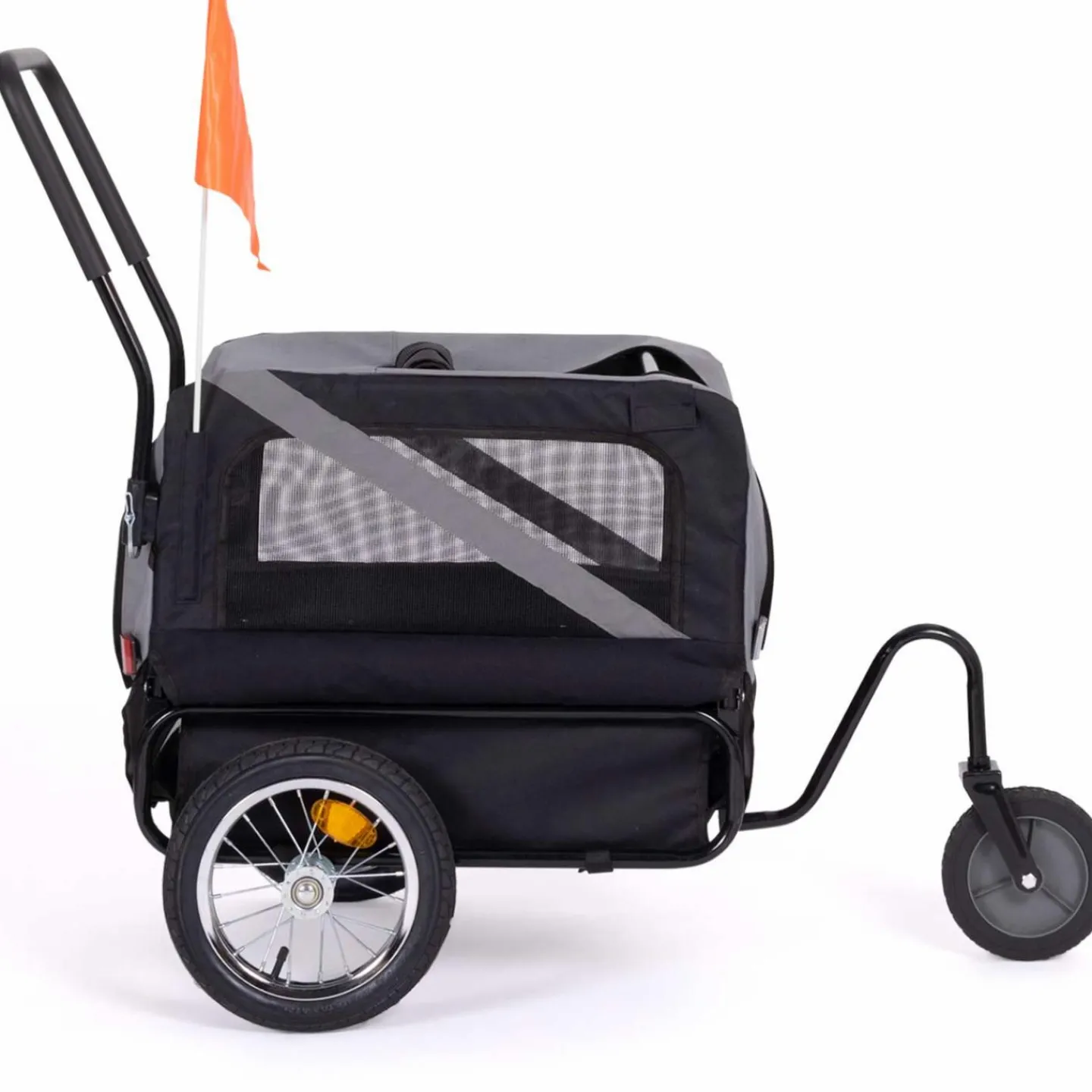 Remorque à vélo pour chien avec réflecteurs*IDMarket New