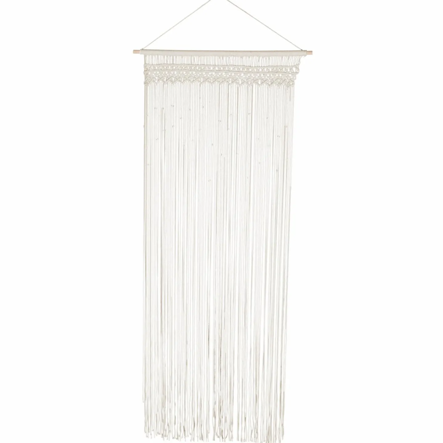 Rideau bohème beige en macramé*IDMarket Sale
