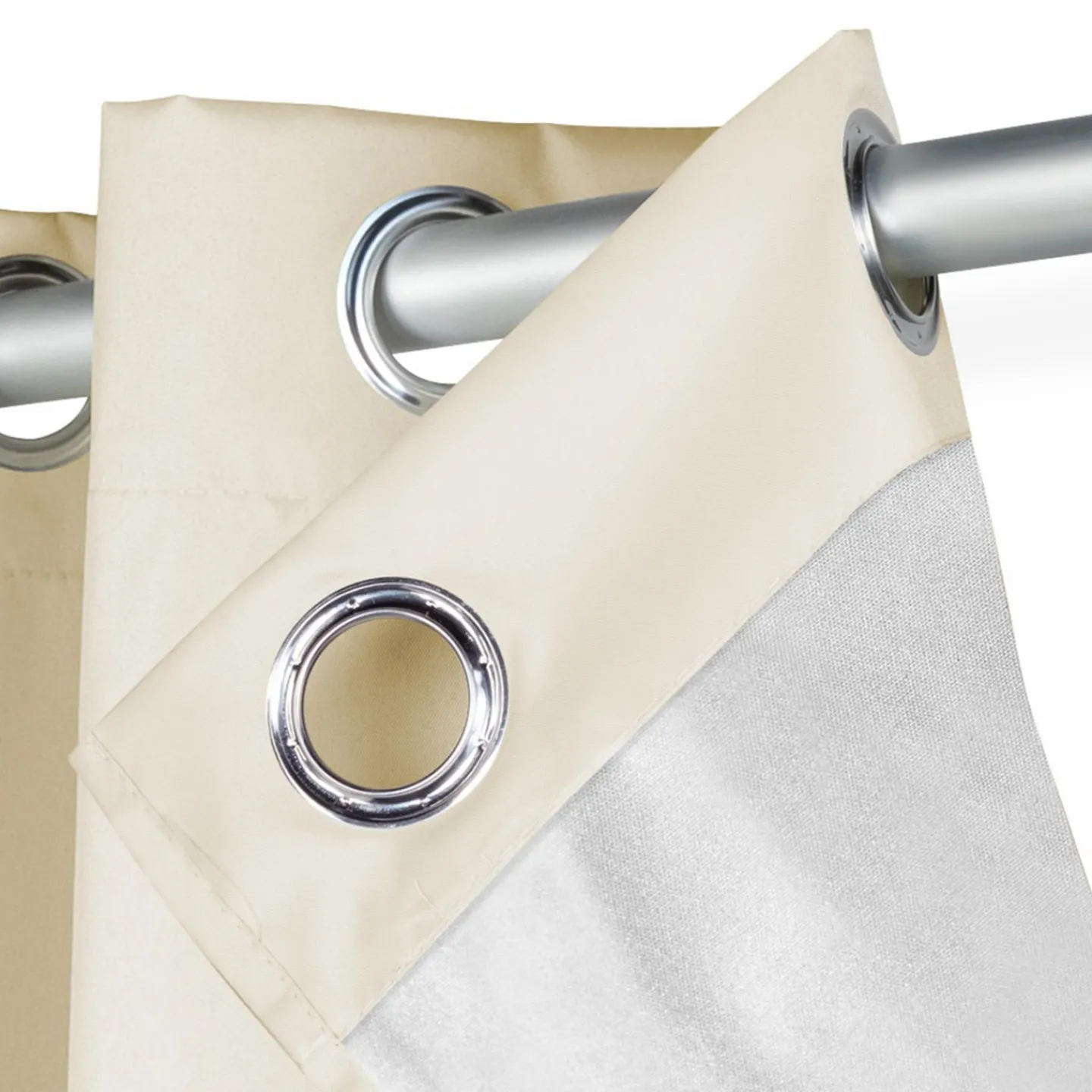 Rideaux occultants thermiques beige*IDMarket Outlet