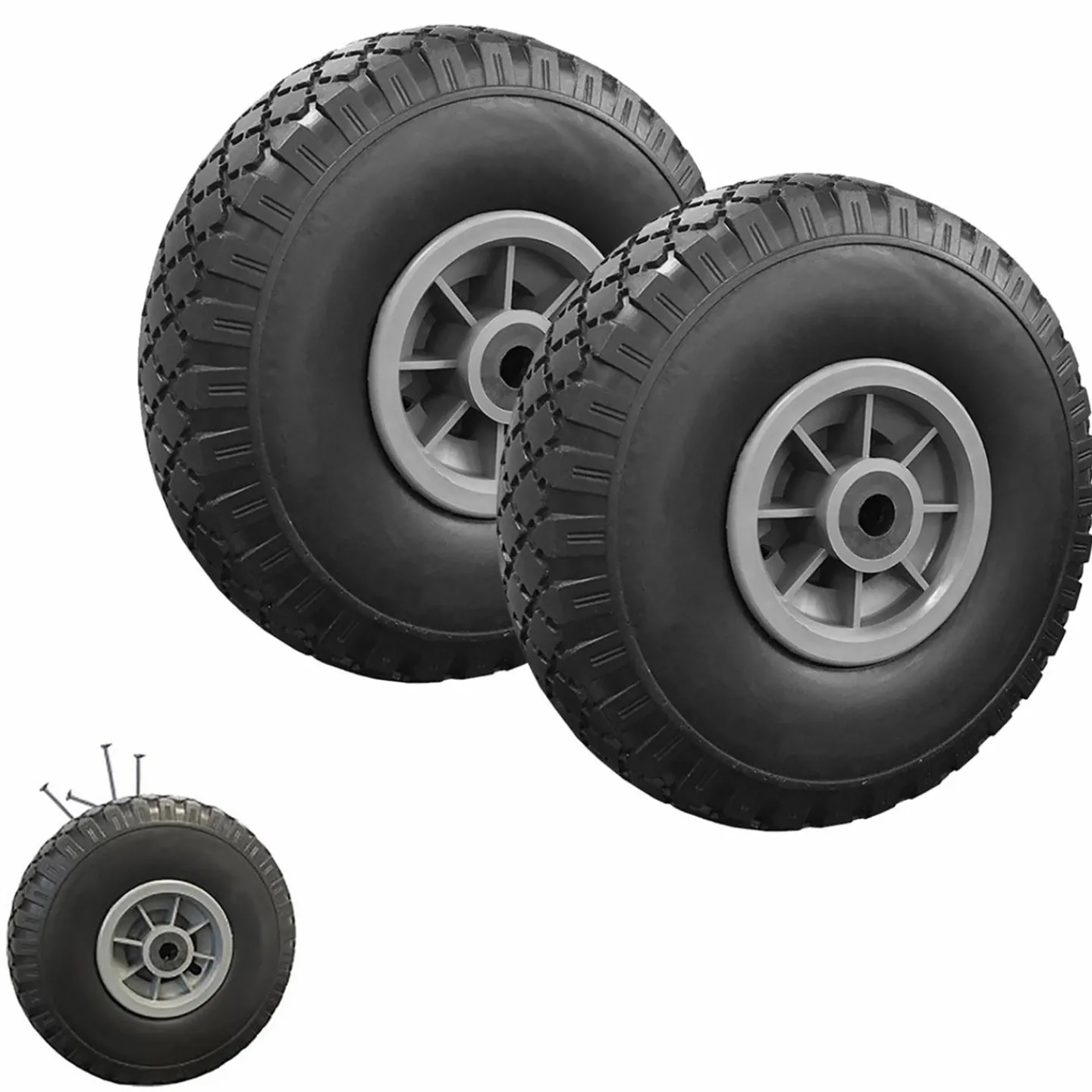 Roues increvables 250 mm pour brouette, diable, chariot*IDMarket Hot