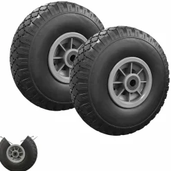 Roues increvables 250 mm pour brouette, diable, chariot*IDMarket Hot