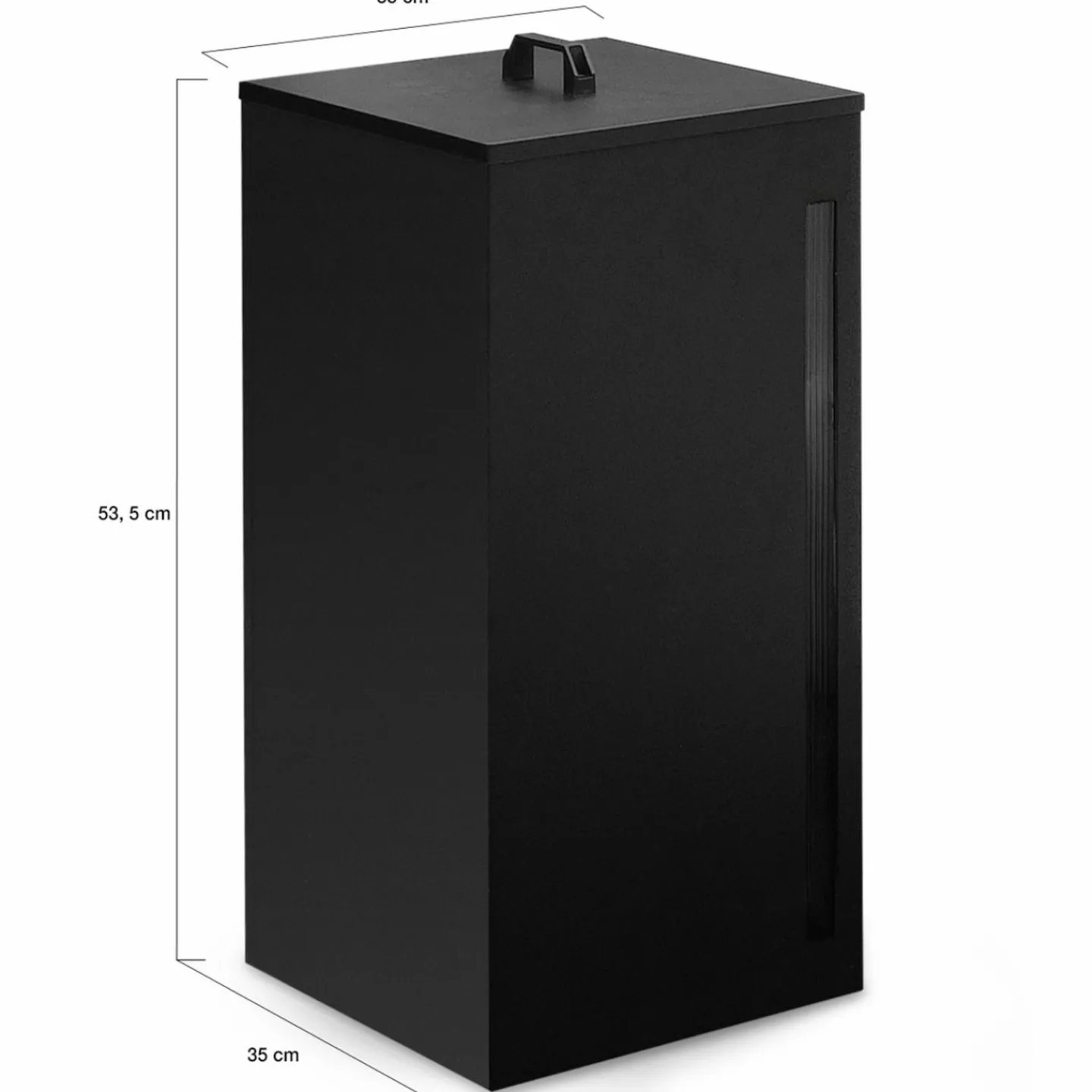 Réservoir à granulés / pellets 4 roulettes avec tamis 30kg noir*IDMarket Online