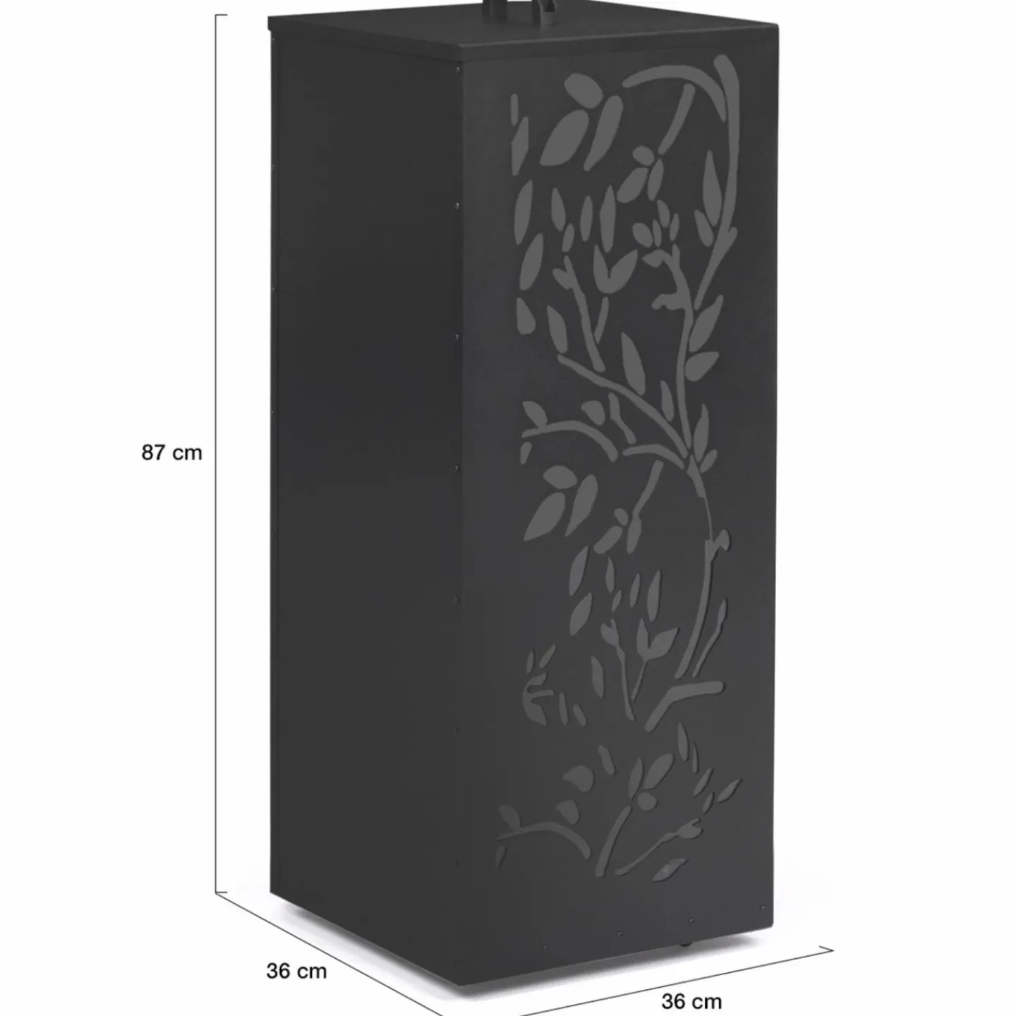 Réservoir à granulés / pellets 4 roues avec tamis 55kg noir*IDMarket Clearance