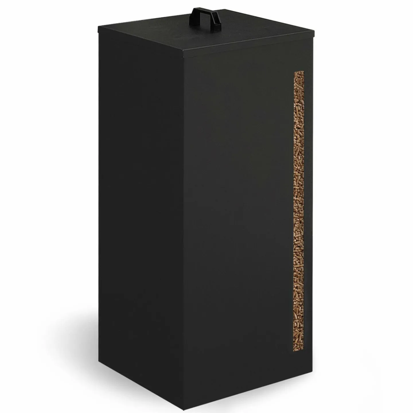 Réservoir à granulés - rangement à pellets 55 kg noir 36 x 36 x 87 cm*IDMarket Discount