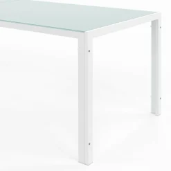 Salon de jardin 10 personnes blanc et beige 240 cm*IDMarket Clearance