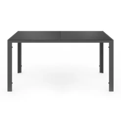 Salon de jardin 6 personnes table 150 cm fauteuils cordage gris anthracite*IDMarket Outlet