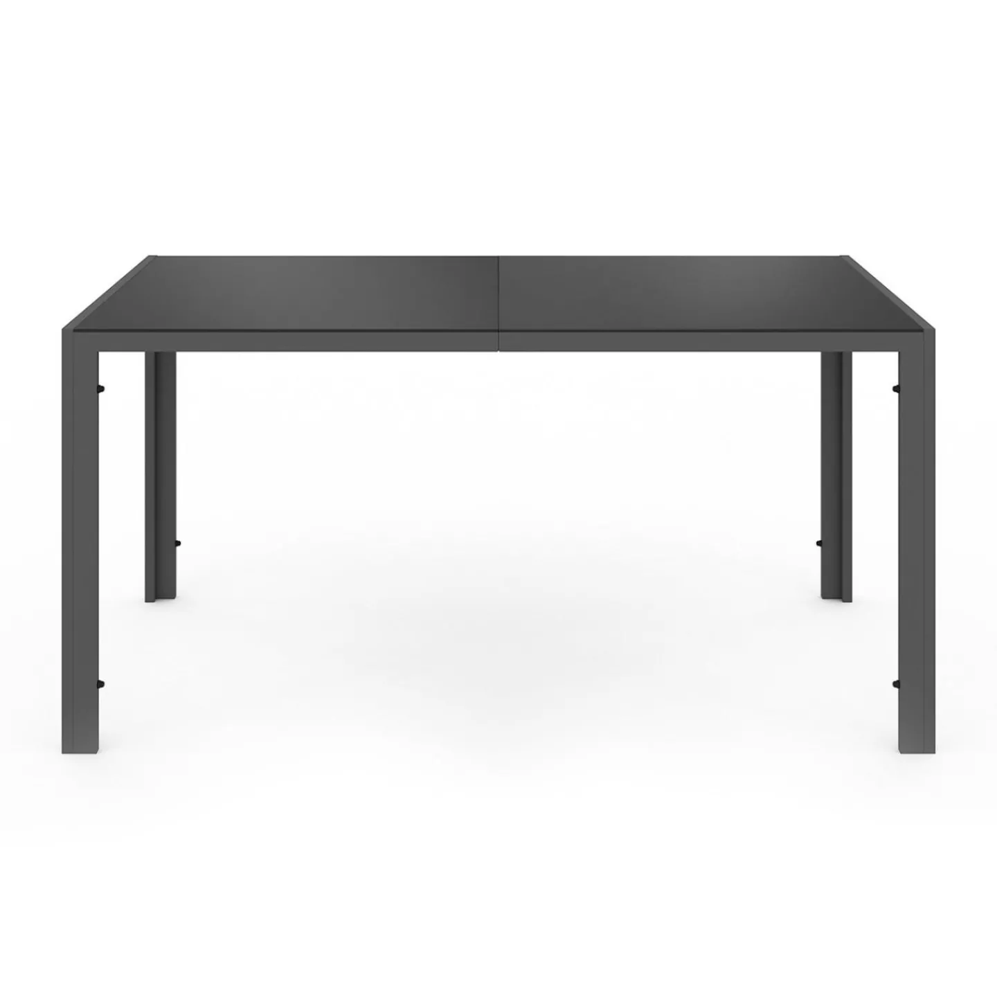 Salon de jardin 6 personnes table 150 cm fauteuils cordage gris anthracite*IDMarket Outlet