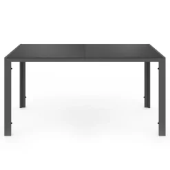 Salon de jardin 6 personnes chaises empilables bleu canard table 150 cm*IDMarket Best