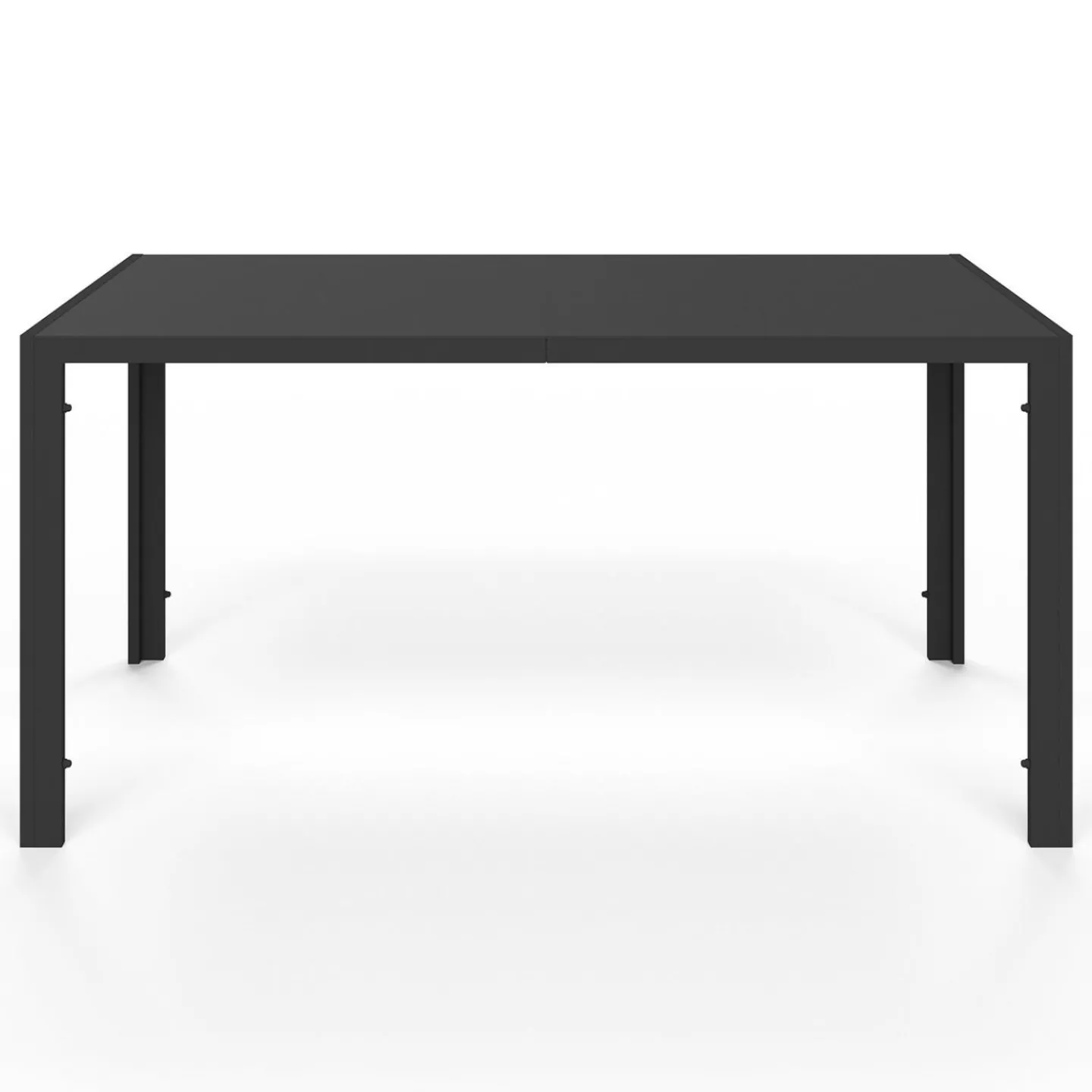 Salon de jardin 6 personnes avec chaises noir et rotin clair*IDMarket Clearance