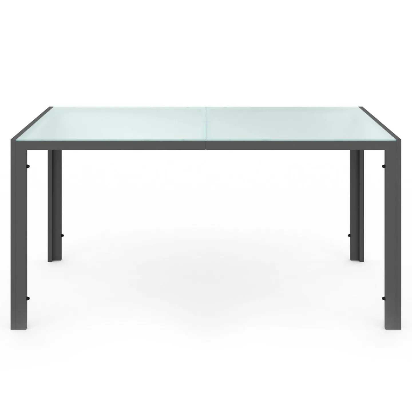 Salon de jardin 6 personnes chaises empilables gris anthracite table 150 cm*IDMarket Discount