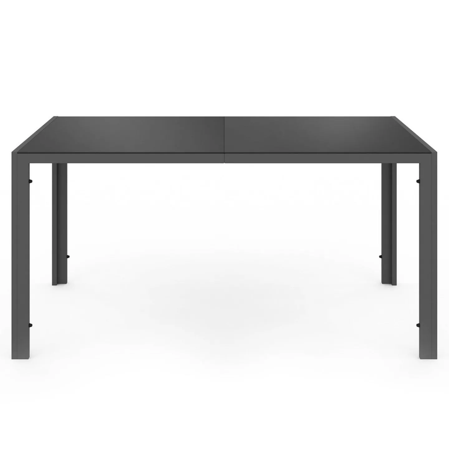 Salon de jardin avec table 150 cm et 6 chaises empilables terracotta et acier*IDMarket Online