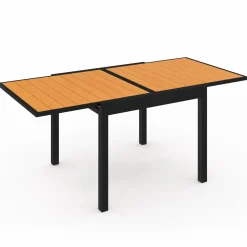 Salon de jardin avec table bois et noir + 8 chaises*IDMarket Discount