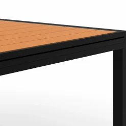 Salon de jardin avec table bois et noir + 8 chaises*IDMarket Discount