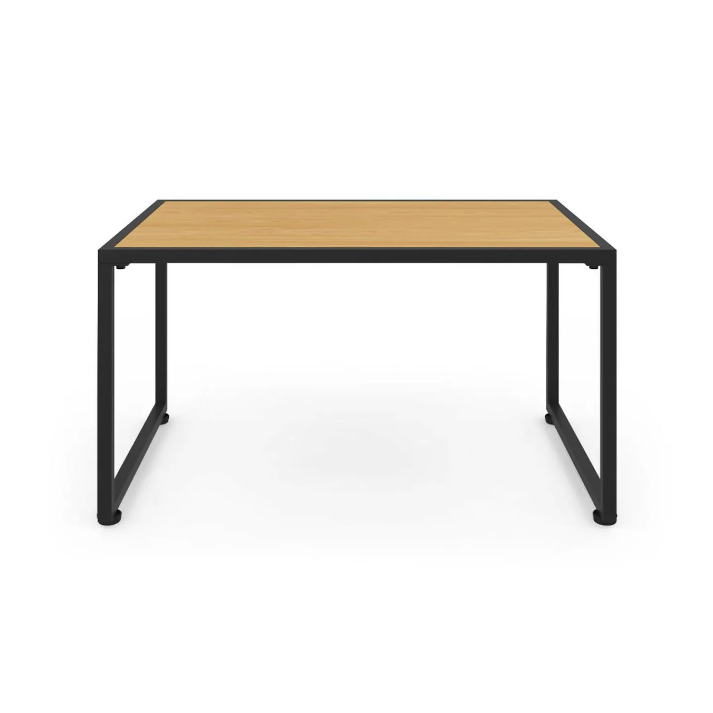 Salon de jardin bas 6 personnes canapés et fauteuils noir et cordage effet rotin clair avec tables basses*IDMarket Clearance