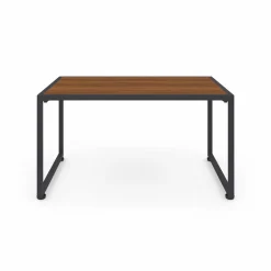 Salon de jardin bas 4 places acier gris et cordage marron*IDMarket Sale