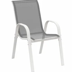 Salon de jardin blanc et gris avec table extensible + 8 chaises*IDMarket Clearance
