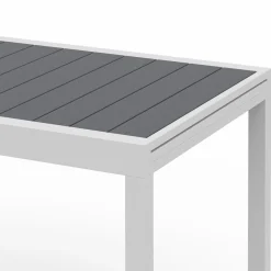 Salon de jardin blanc et gris avec table extensible + 8 chaises*IDMarket Clearance