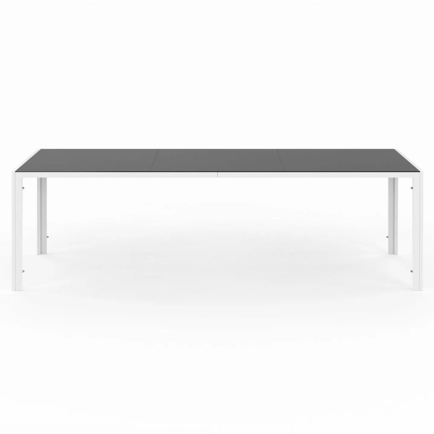 Salon de jardin blanc et gris avec chaises empilables*IDMarket