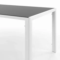 Salon de jardin blanc et gris avec chaises empilables*IDMarket