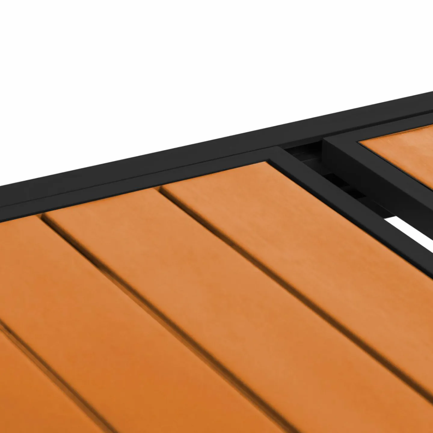 Salon de jardin bois et noir extensible*IDMarket Outlet