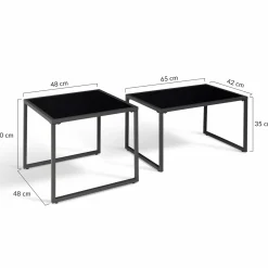 Salon de jardin d'angle bas 8 personnes gris*IDMarket Clearance