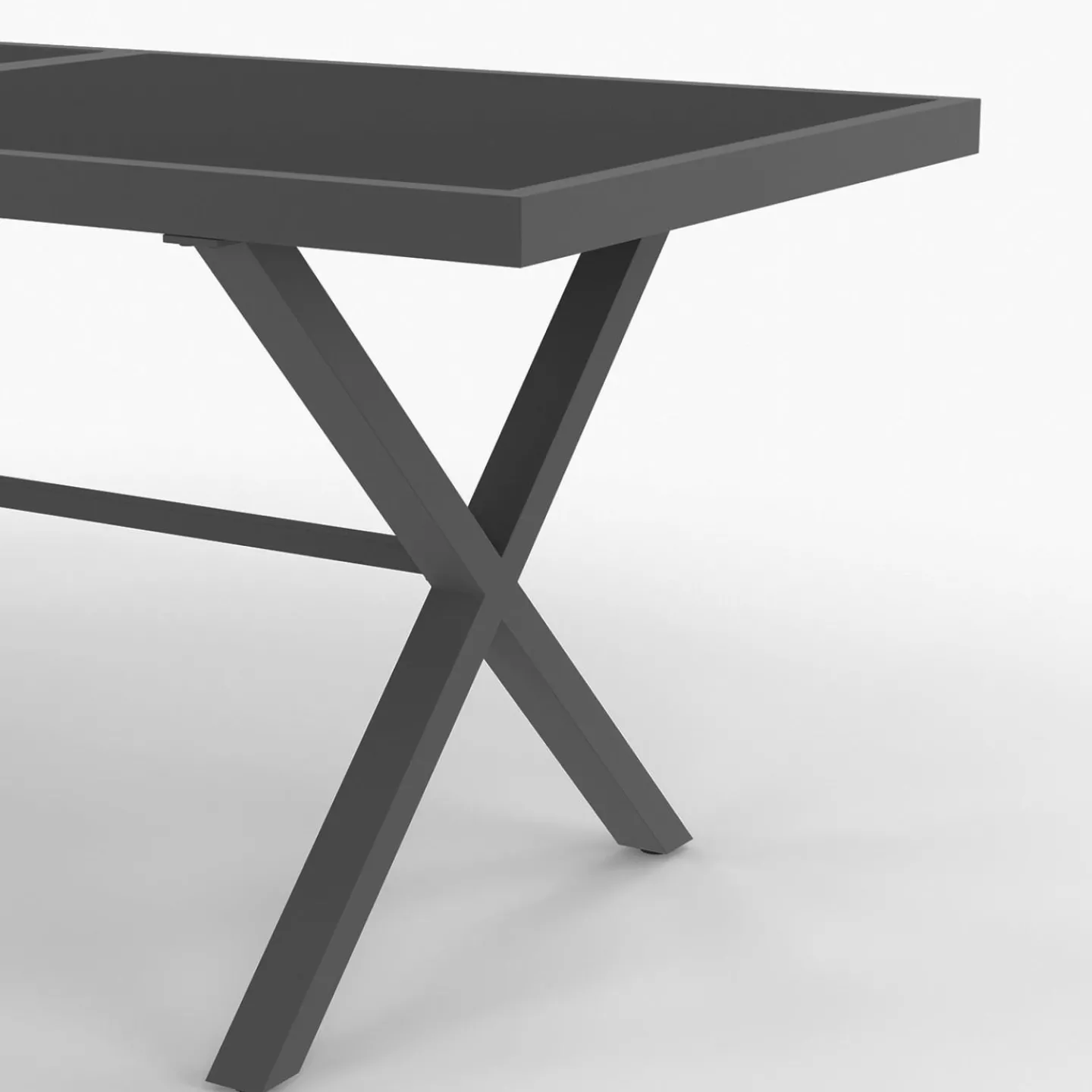 Salon de jardin et chaises empilables gris anthracite*IDMarket