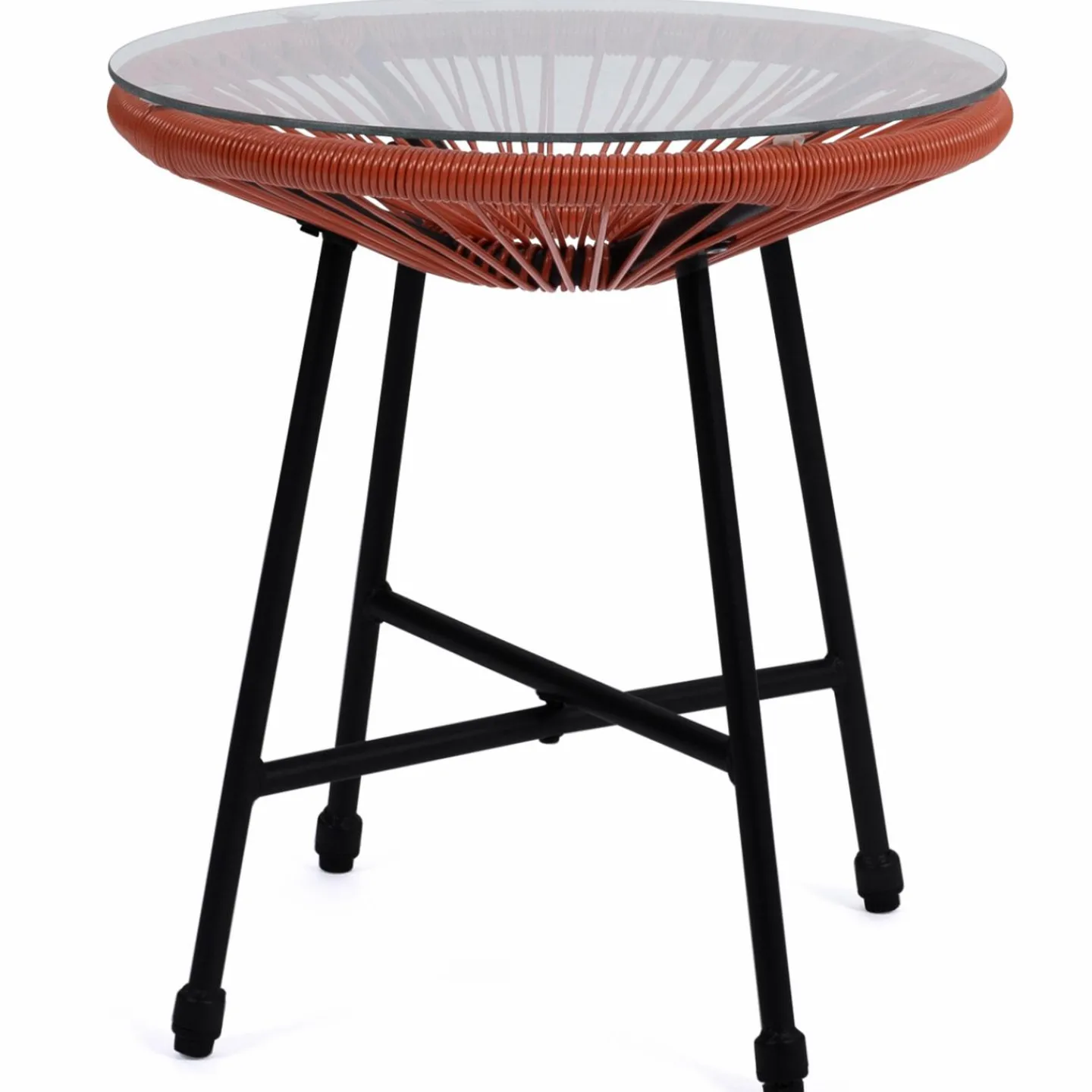 Salon de jardin fil plastique terracotta*IDMarket Best