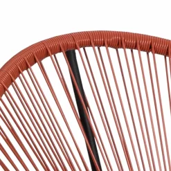 Salon de jardin fil plastique terracotta*IDMarket Best