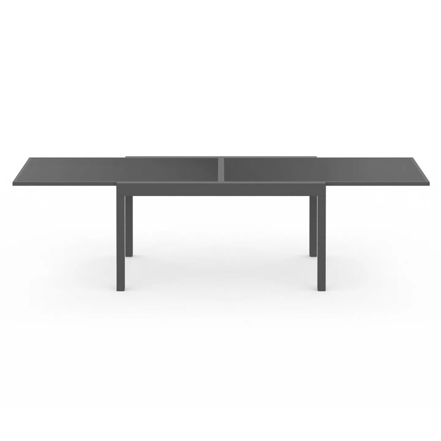 Salon de jardin gris anthracite avec table extensible et 12 chaises*IDMarket New