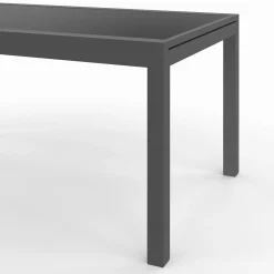 Salon de jardin gris anthracite avec table extensible et 12 chaises*IDMarket New