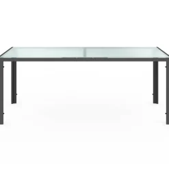 Salon de jardin gris anthracite table 190 cm et 8 chaises empilables*IDMarket Best