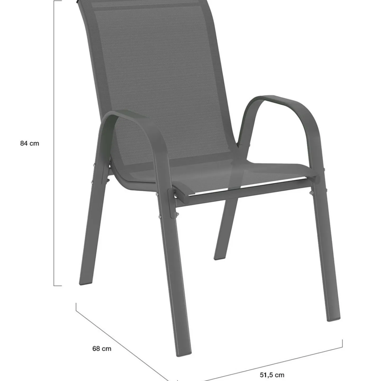 Salon de jardin gris anthracite table 190 cm et 8 chaises empilables*IDMarket Best