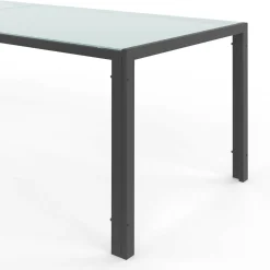 Salon de jardin gris anthracite table 190 cm et 8 chaises empilables*IDMarket Best