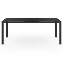 Salon de jardin noir table 190 cm et 8 chaises empilables*IDMarket Outlet