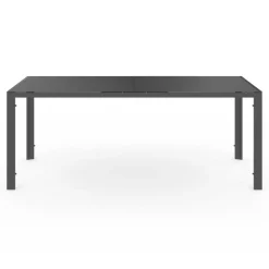 Salon de jardin table 190 cm et 8 chaises empilables bleu canard*IDMarket Sale